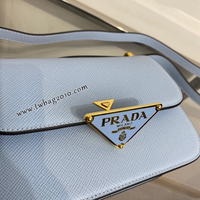 Prada專櫃新款空姐包 1BD320 普拉達十字紋牛皮單肩斜挎女包 csp1112